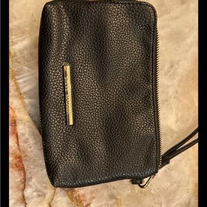 Steve Madden Textured Black Wristlet